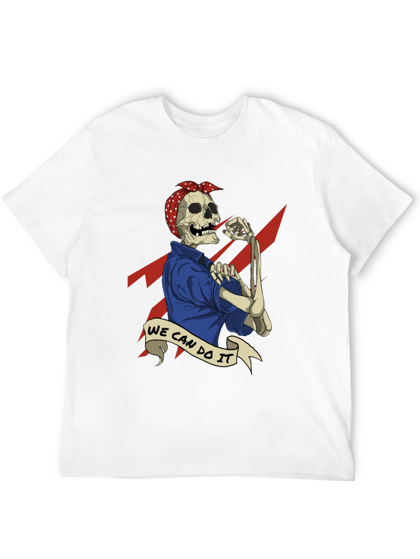 We Can Do It Skeleton Graphic Tee - Black