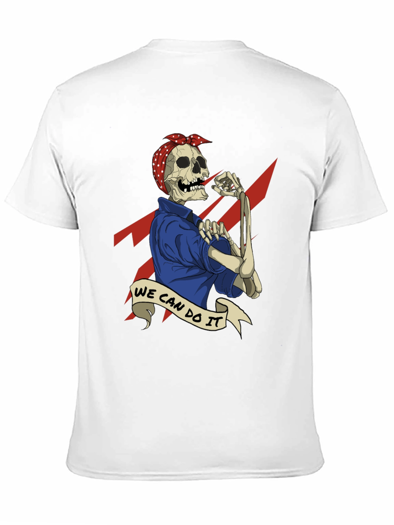 We Can Do It Skeleton Graphic Tee - Black
