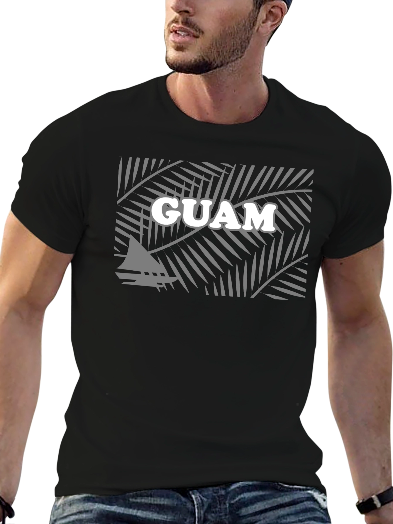 Guam Palm Tree Graphic T-Shirt - Island Vibes