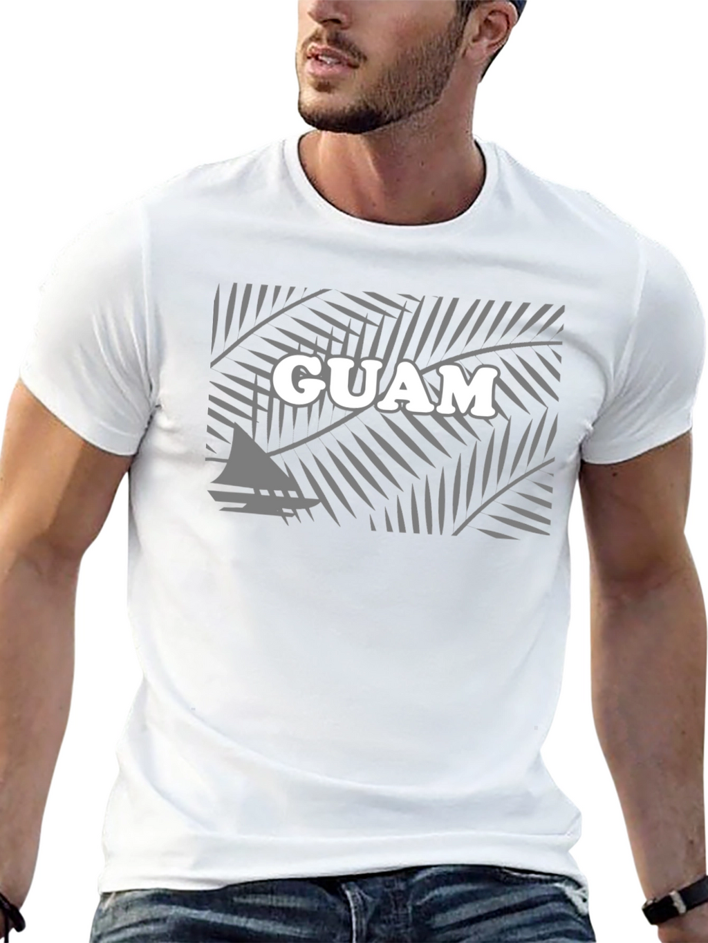 Guam Palm Tree Graphic T-Shirt - Island Vibes