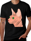 Sphynx Cat Graphic Tee - Unique Design