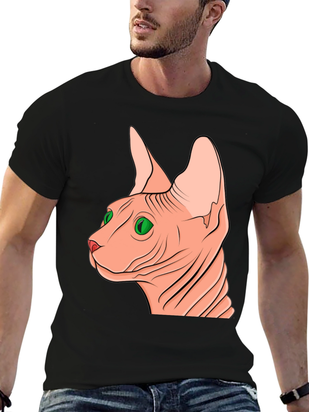 Sphynx Cat Graphic Tee - Unique Design