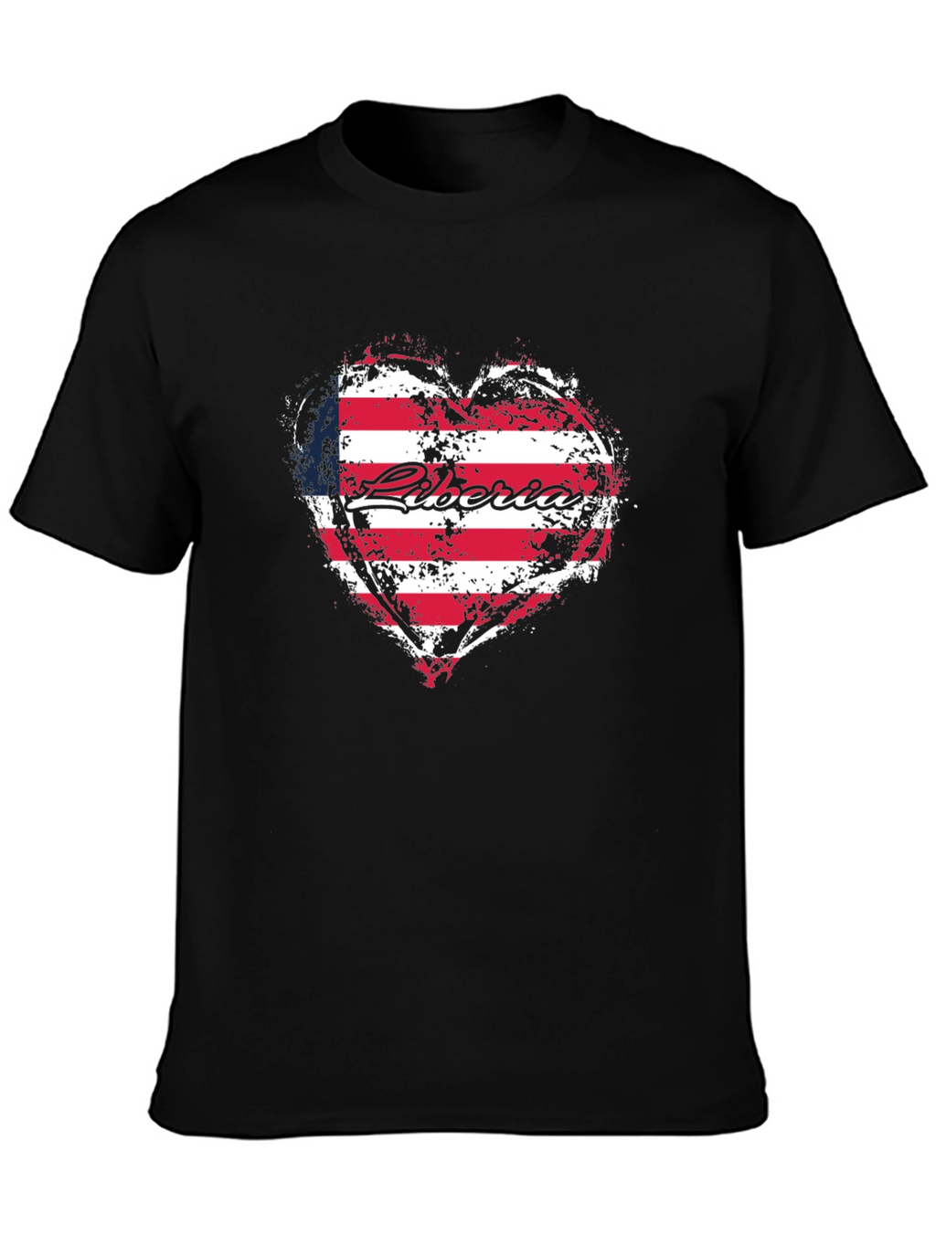 Liberia Flag Heart T-Shirt