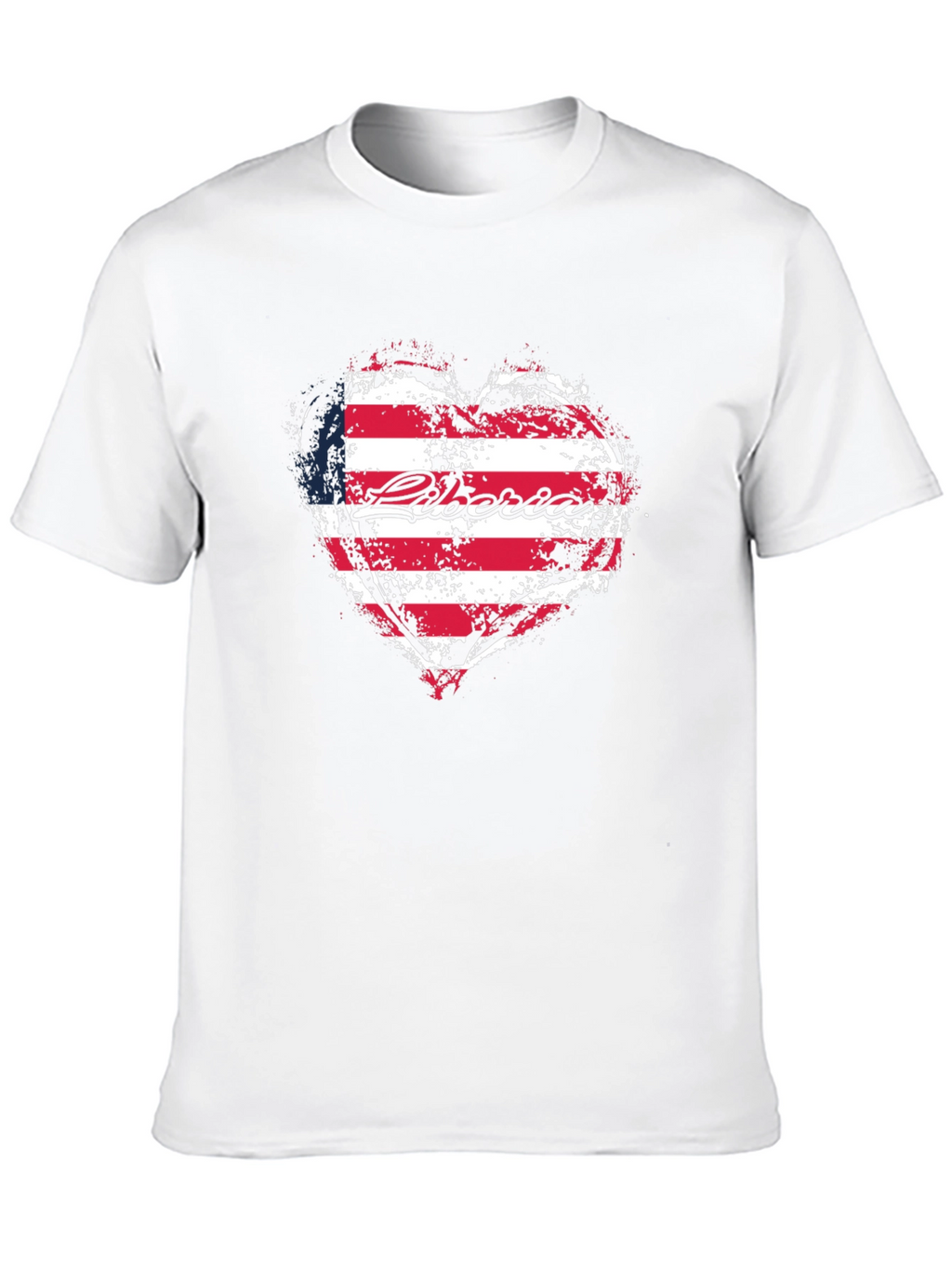 Liberia Flag Heart T-Shirt