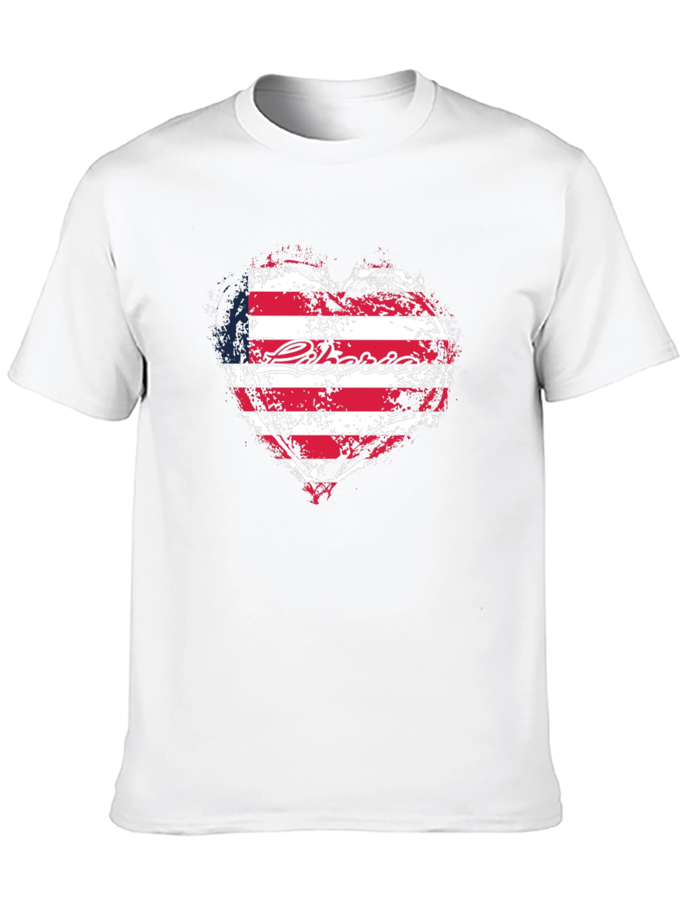 Liberia Flag Heart T-Shirt