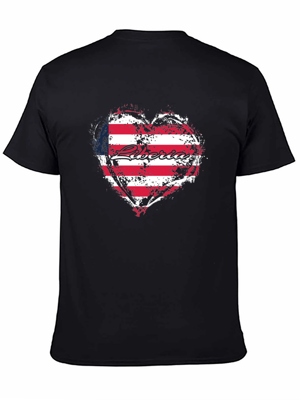 Liberia Flag Heart T-Shirt