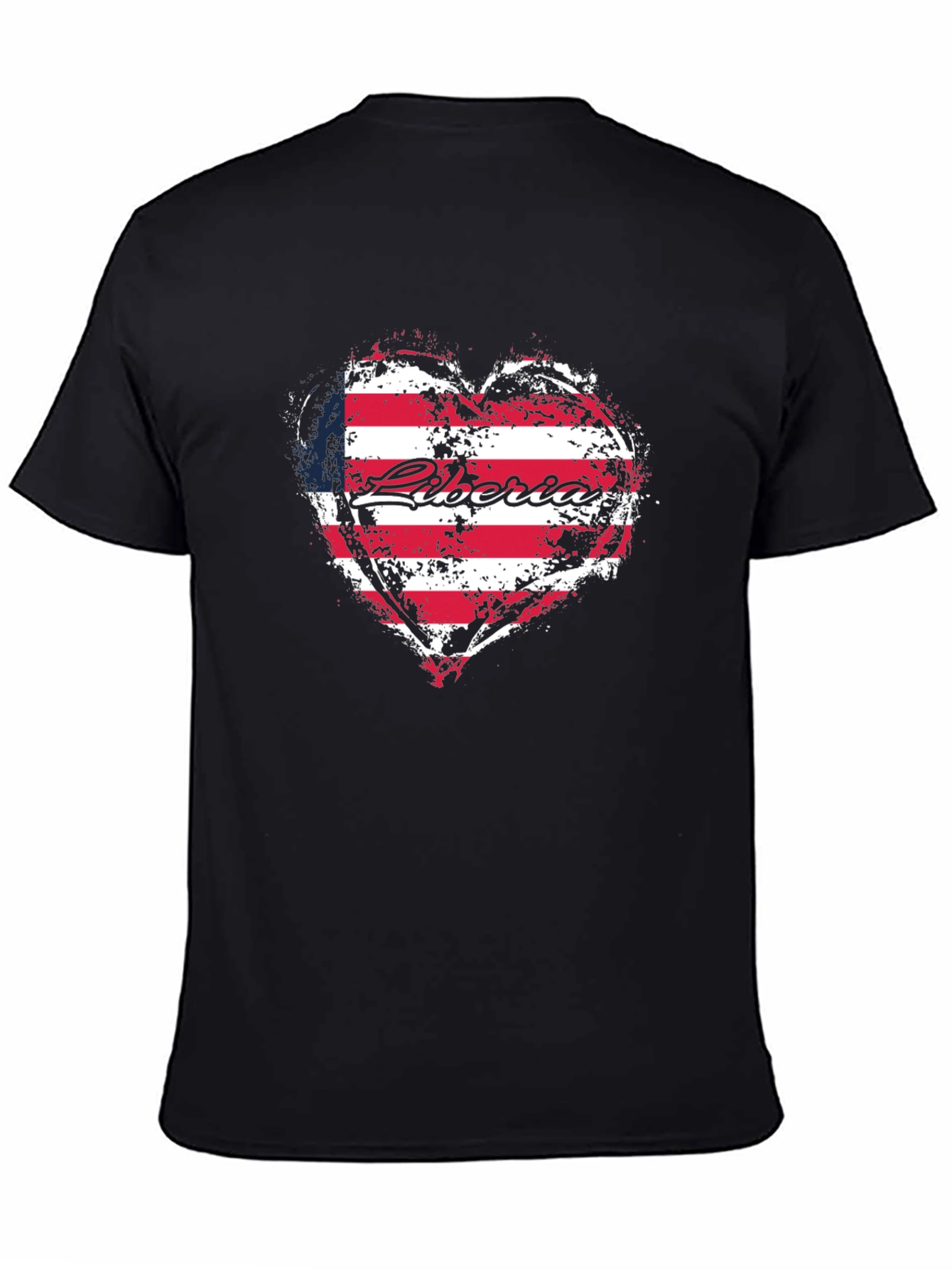 Liberia Flag Heart T-Shirt