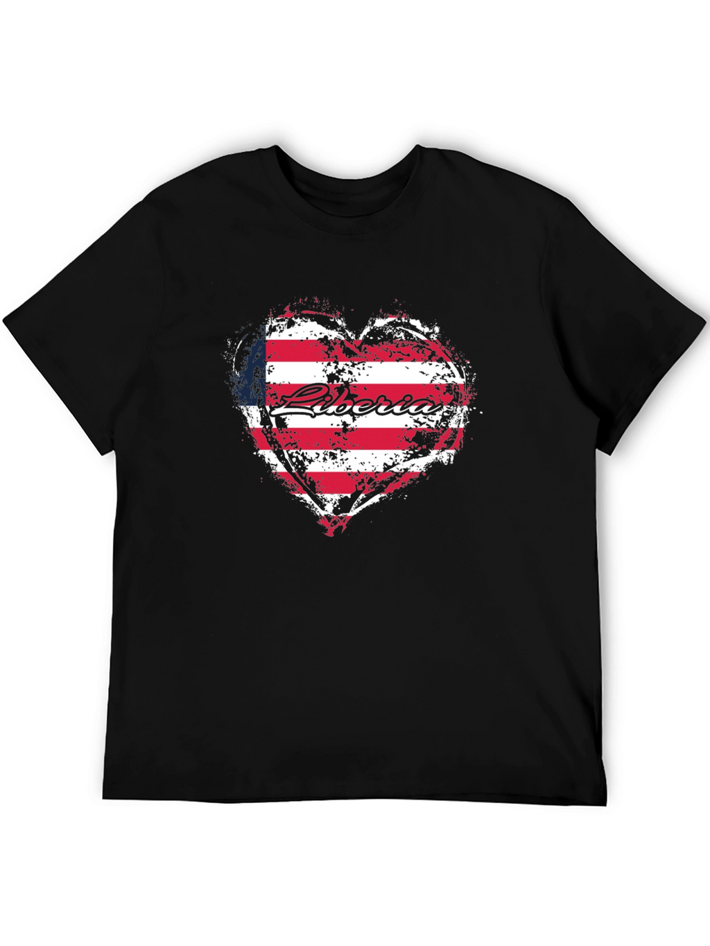 Liberia Flag Heart T-Shirt