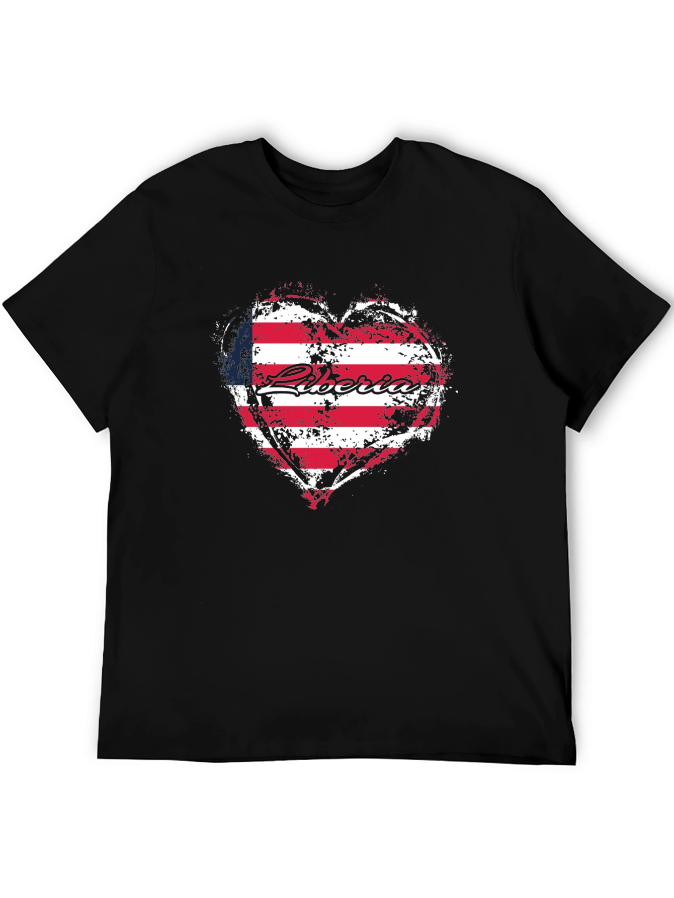 Liberia Flag Heart T-Shirt