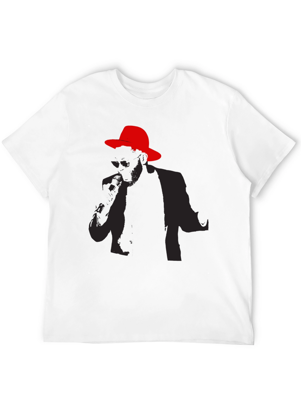 Stylish Silhouette Graphic Tee - Black
