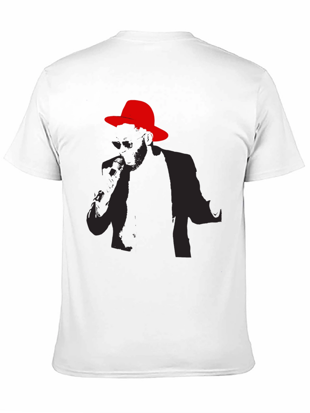 Stylish Silhouette Graphic Tee - Black