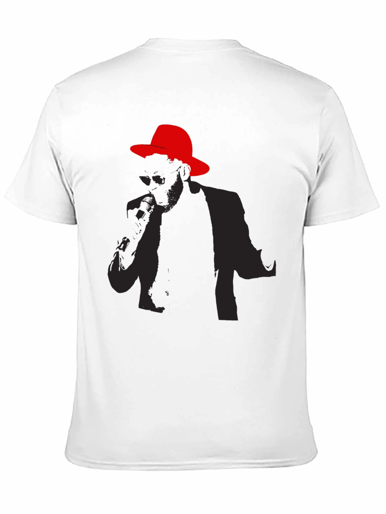 Stylish Silhouette Graphic Tee - Black