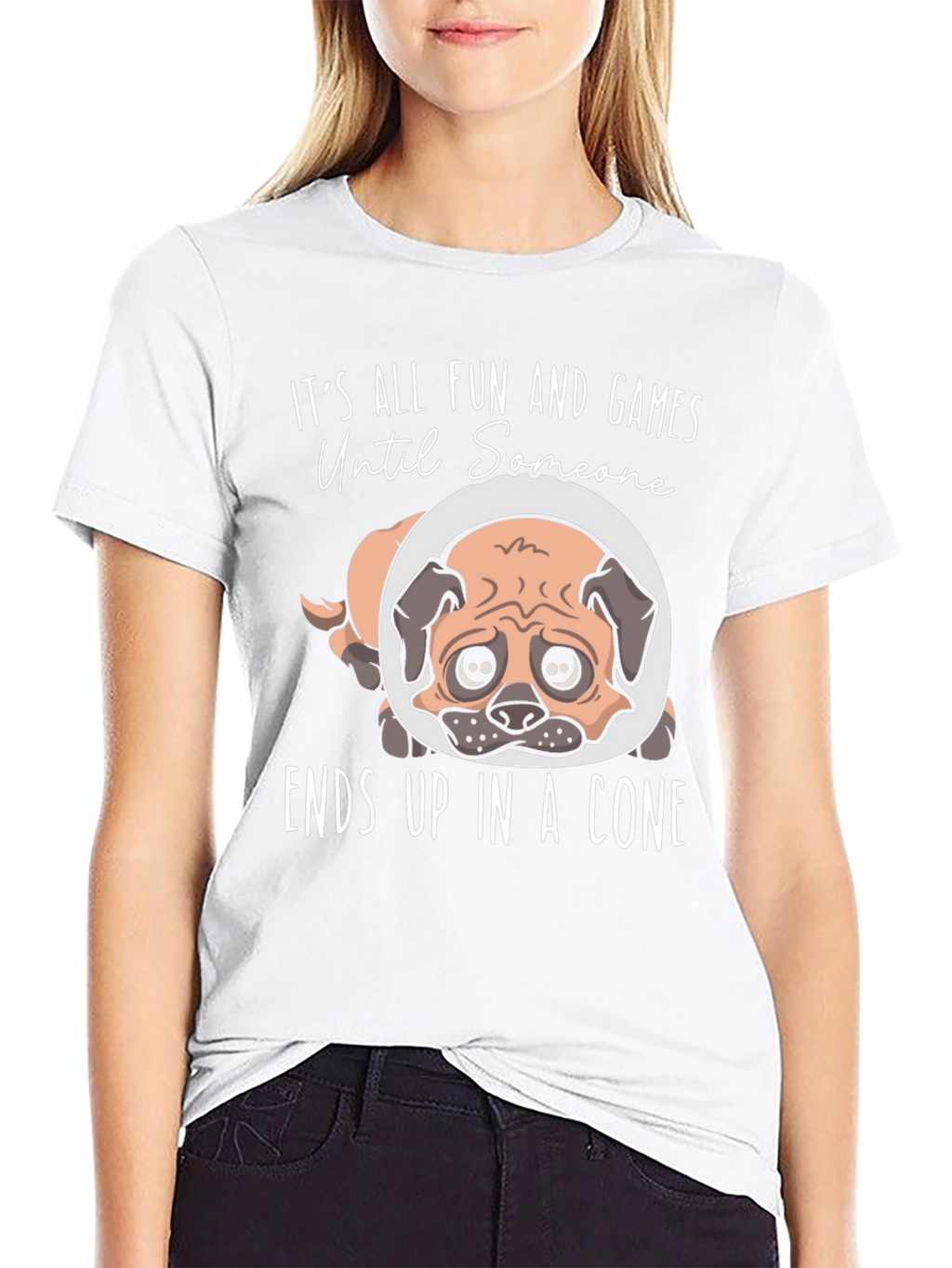 Fun and Games Pug Dog Cone T-Shirt