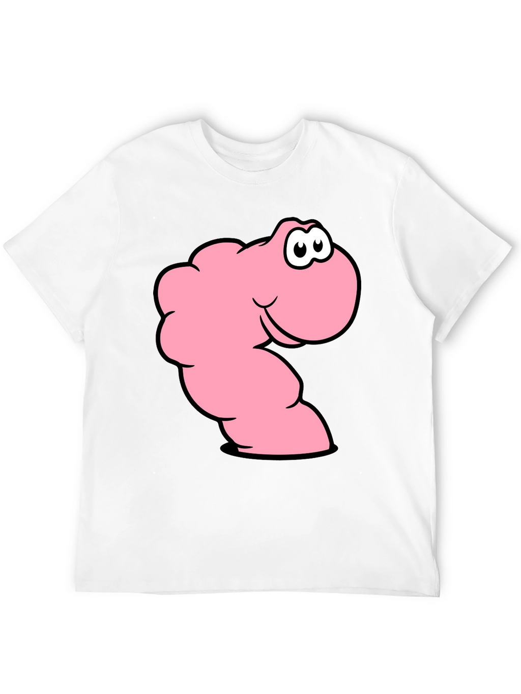 Funny Worm Graphic T-Shirt - Black Cotton Tee