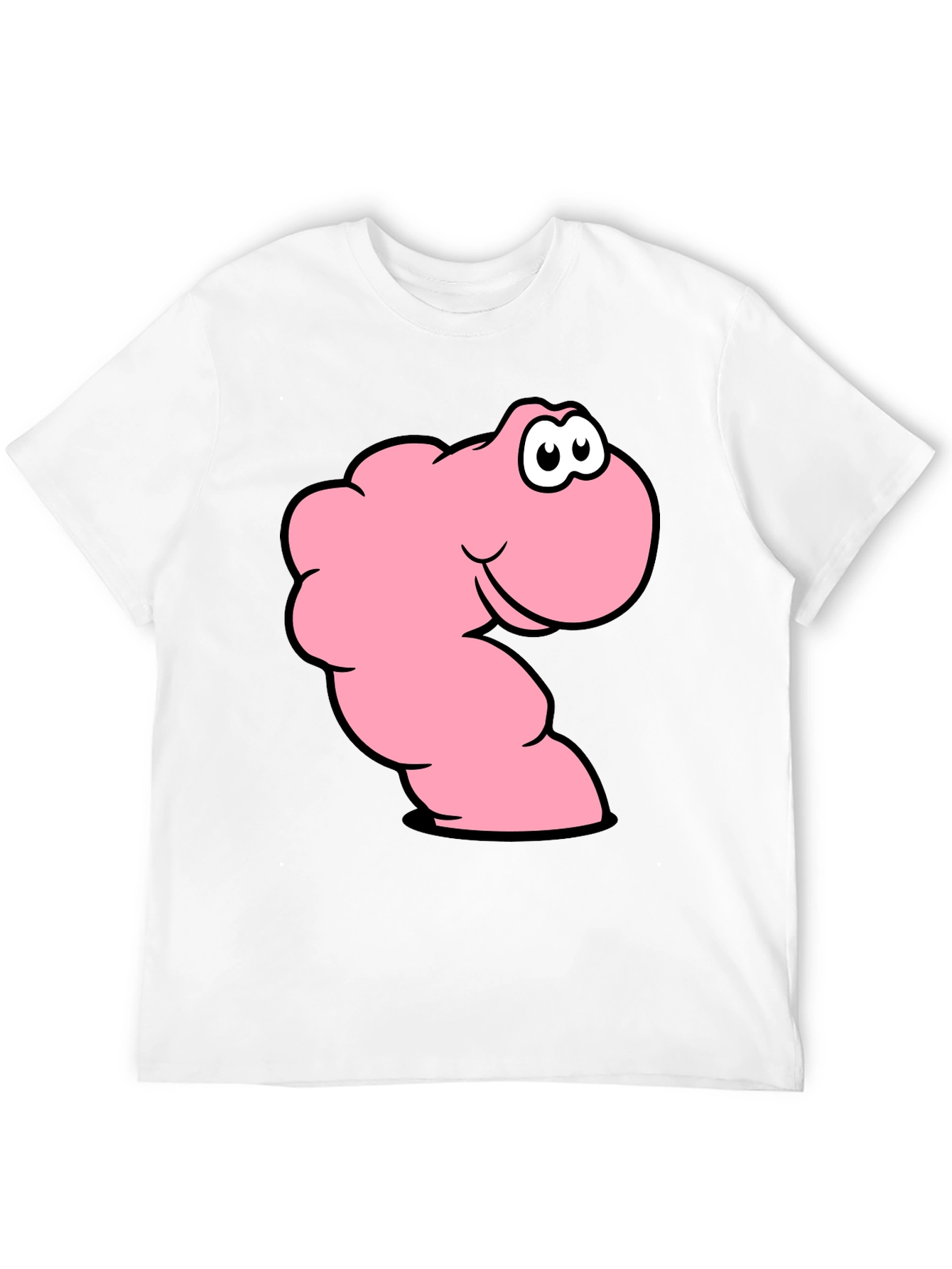 Funny Worm Graphic T-Shirt - Black Cotton Tee