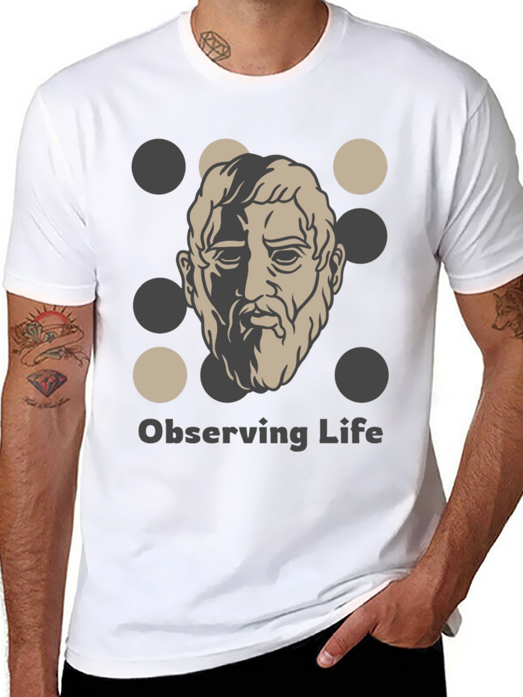 Observing Life T-Shirt - Classic Philosophy Design