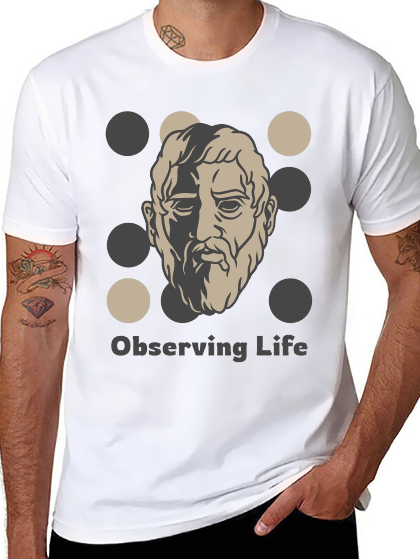 Observing Life T-Shirt - Classic Philosophy Design