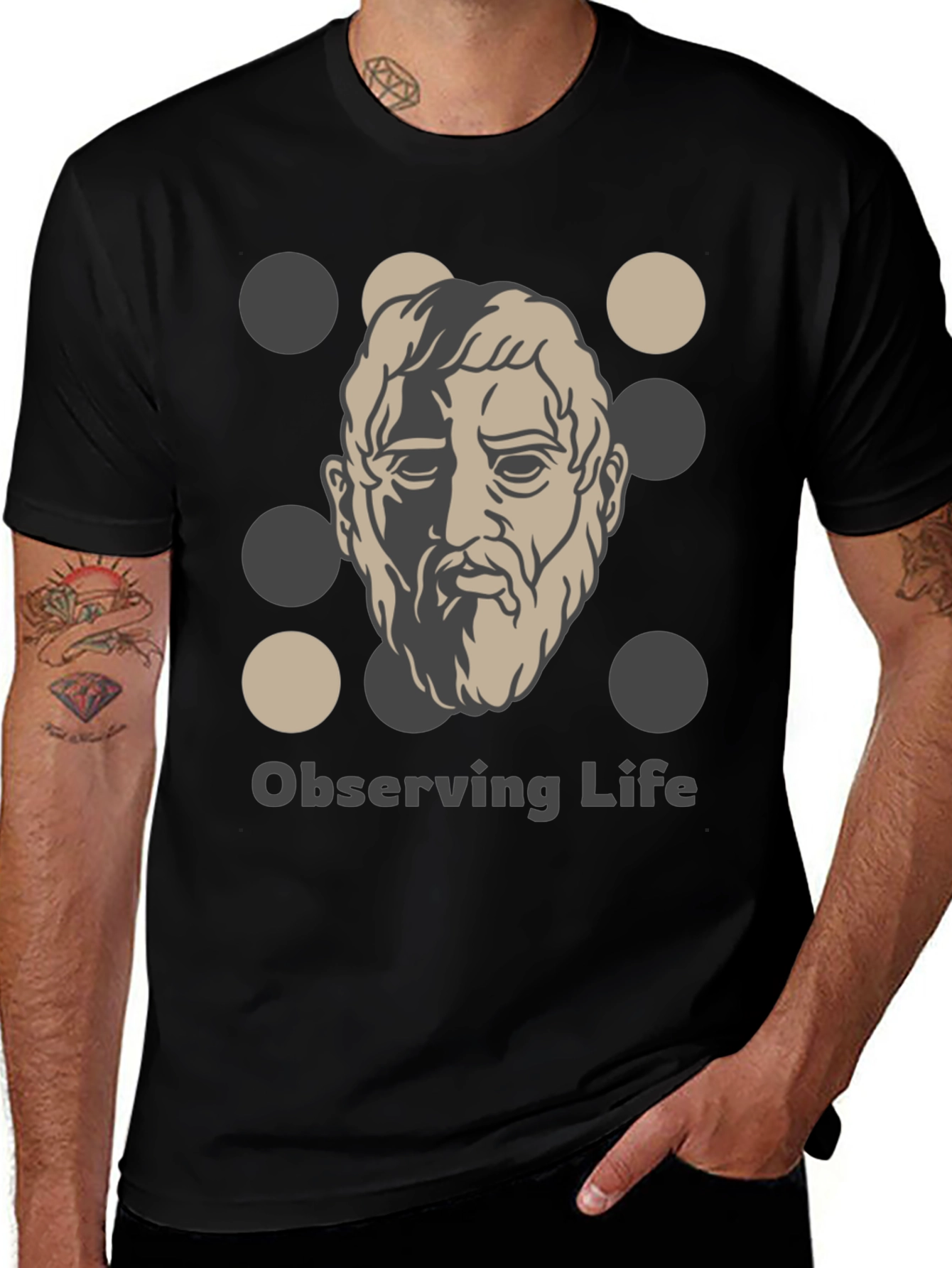 Observing Life T-Shirt - Classic Philosophy Design