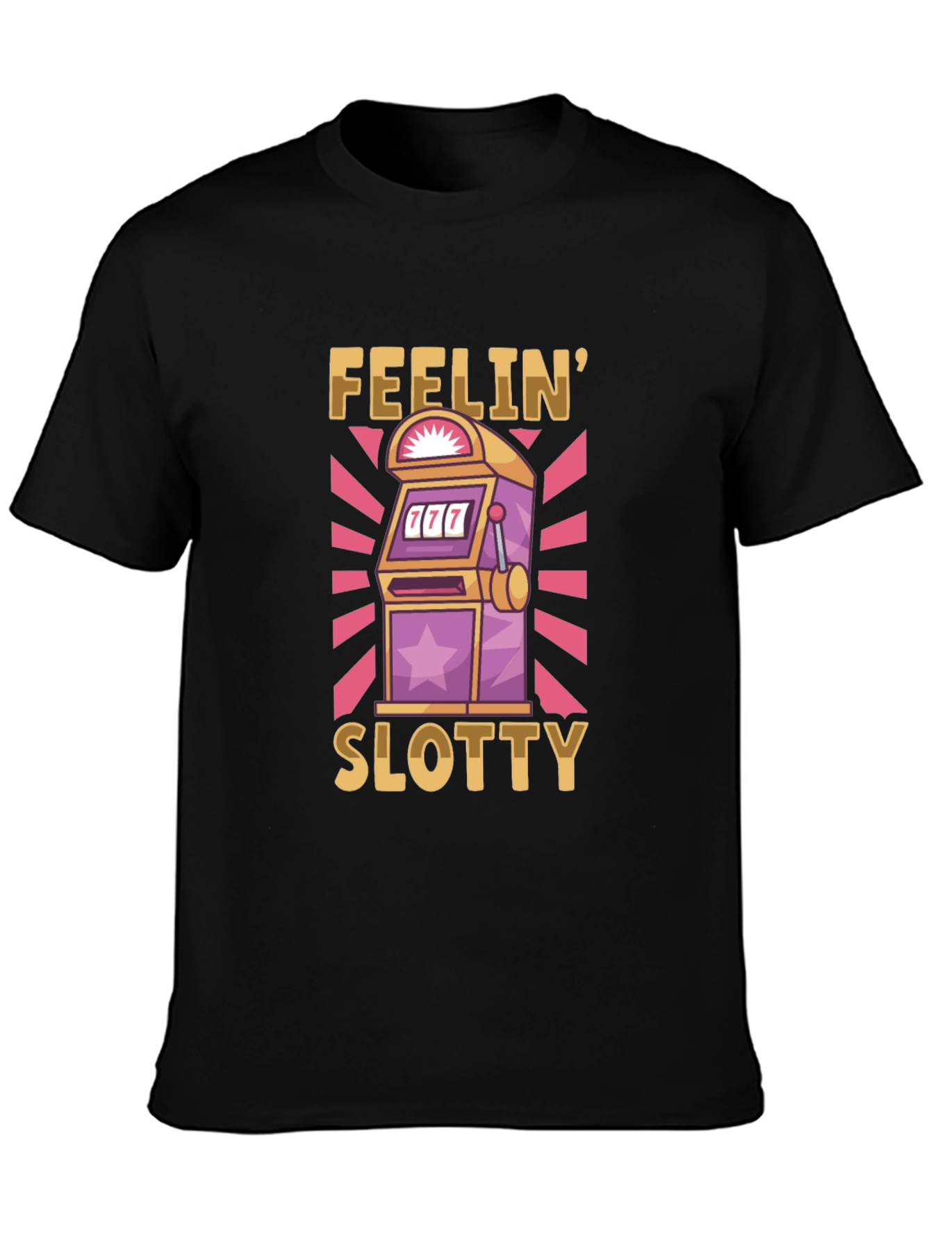 Feelin Slotty Black Graphic Tee