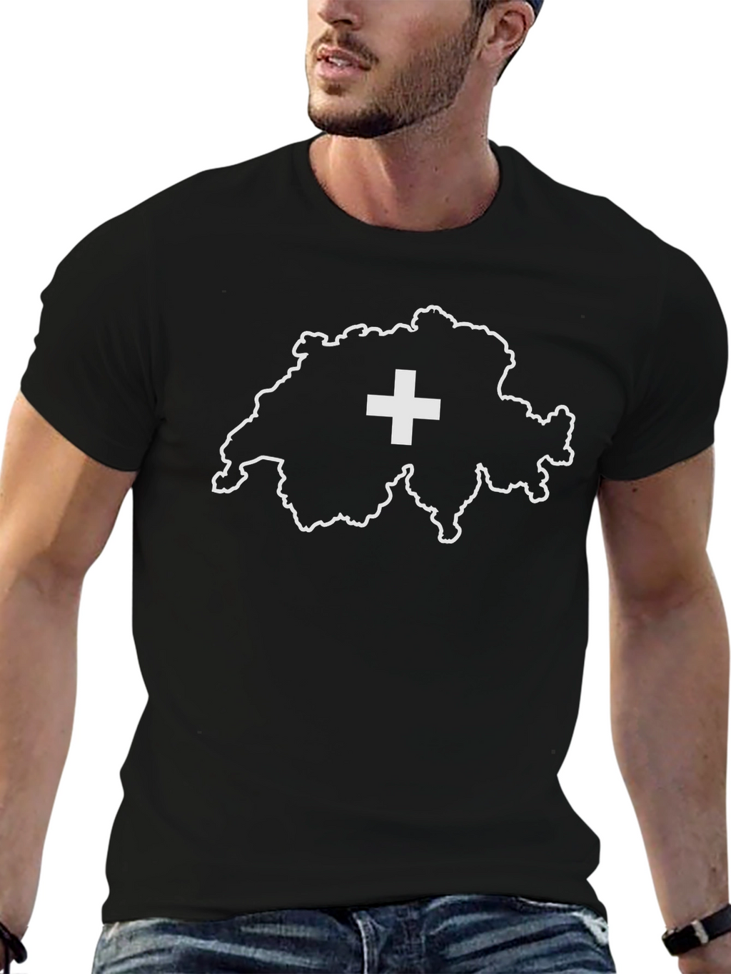 Switzerland Map T-Shirt - Swiss Pride Tee