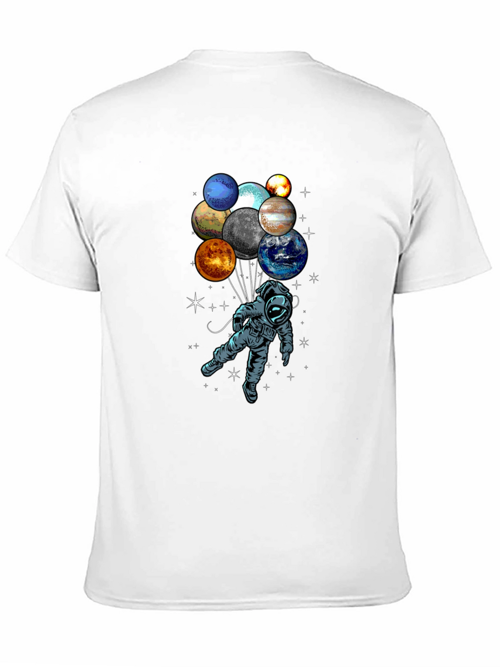 Astronaut Galaxy Planet Balloon T-Shirt