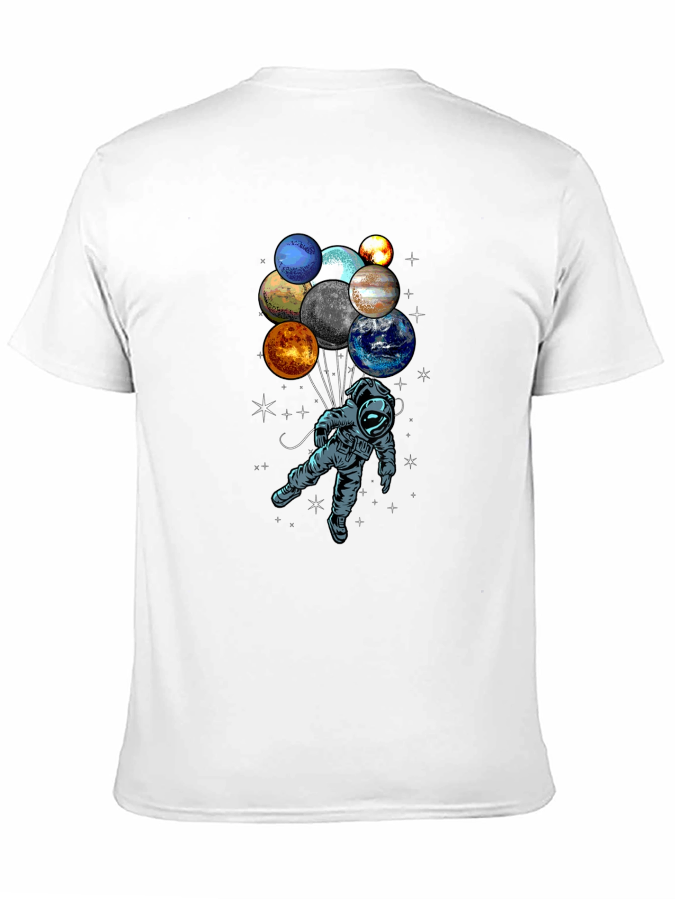 Astronaut Galaxy Planet Balloon T-Shirt