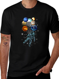 Astronaut Galaxy Planet Balloon T-Shirt