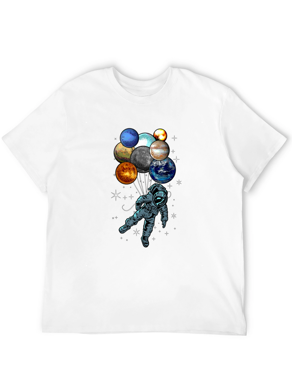 Astronaut Galaxy Planet Balloon T-Shirt