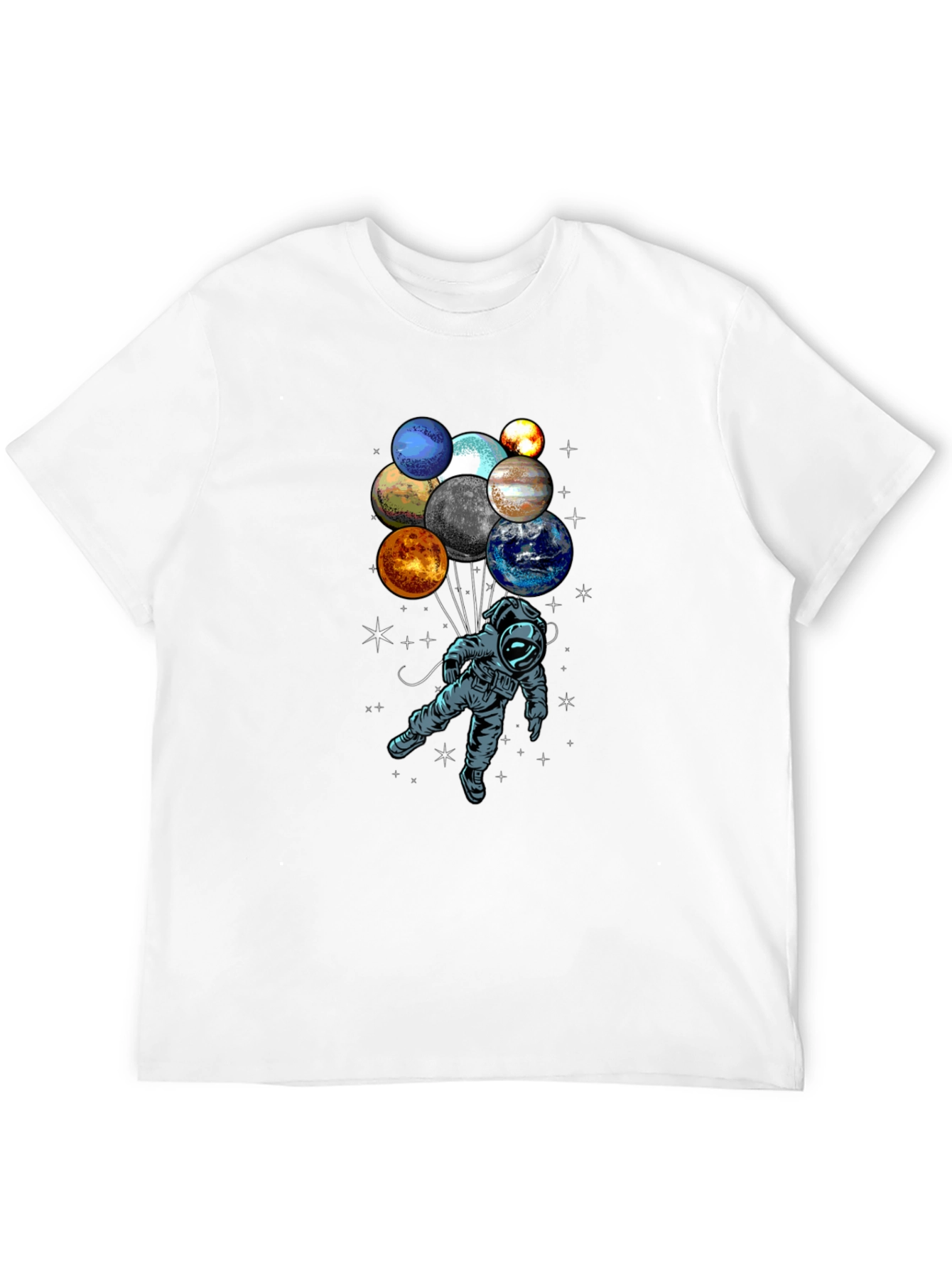 Astronaut Galaxy Planet Balloon T-Shirt