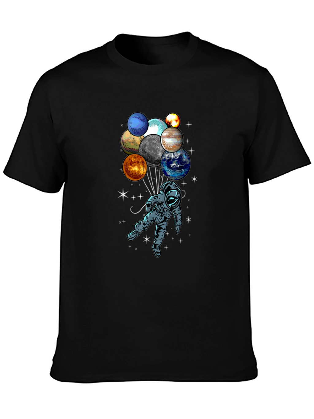 Astronaut Galaxy Planet Balloon T-Shirt
