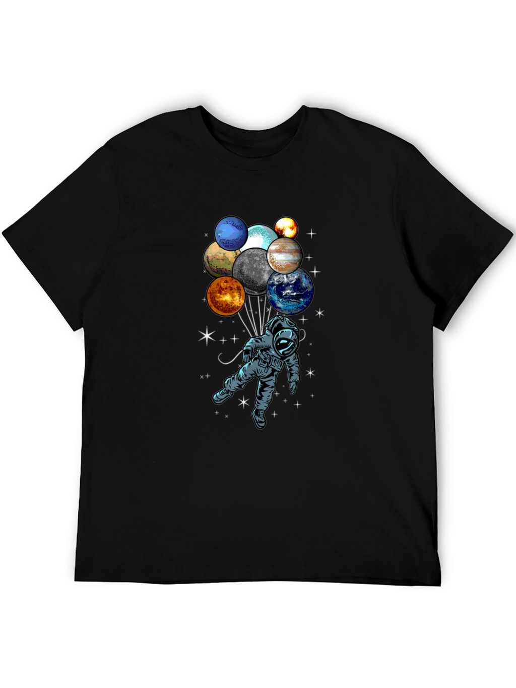 Astronaut Galaxy Planet Balloon T-Shirt