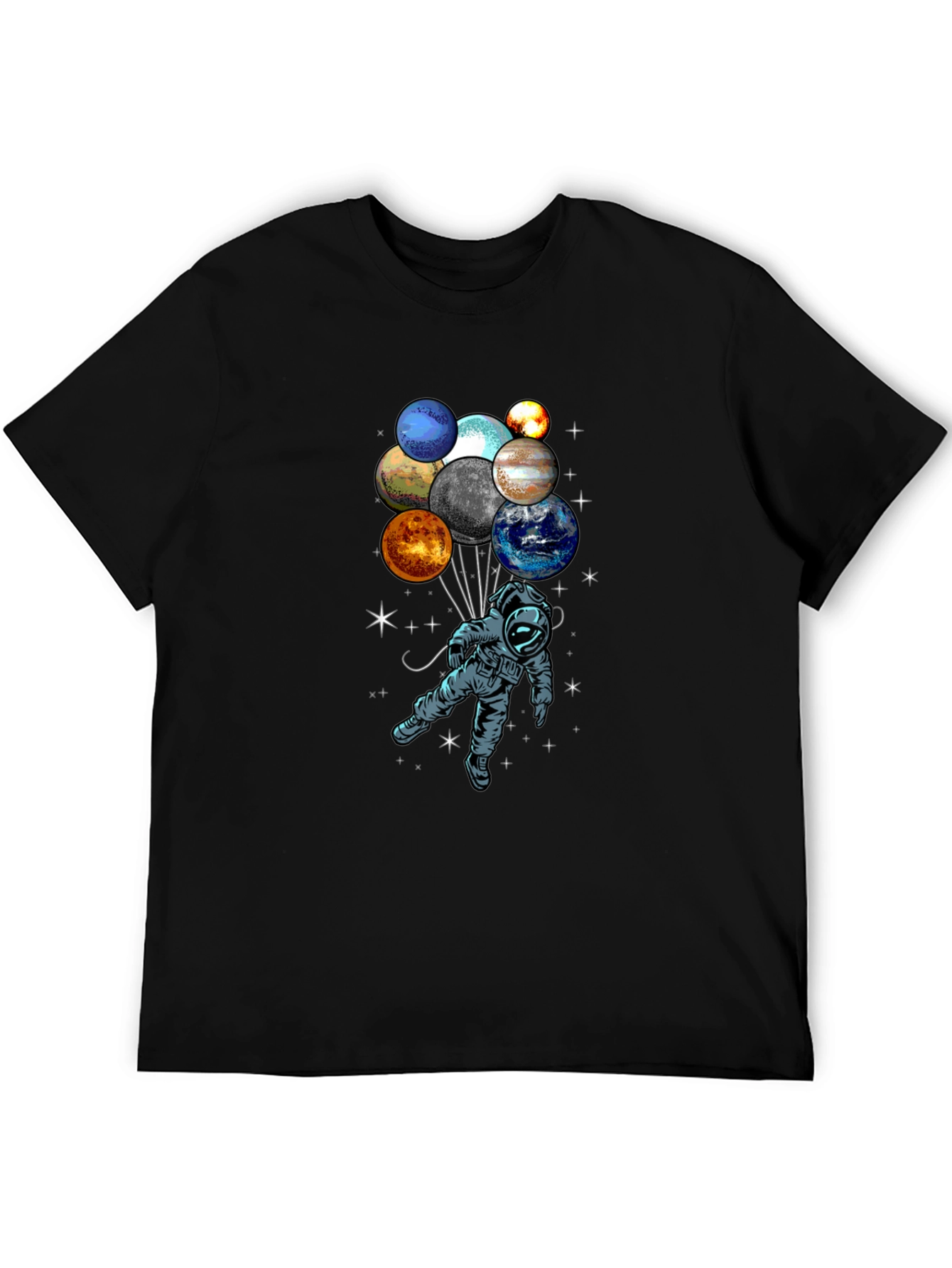 Astronaut Galaxy Planet Balloon T-Shirt