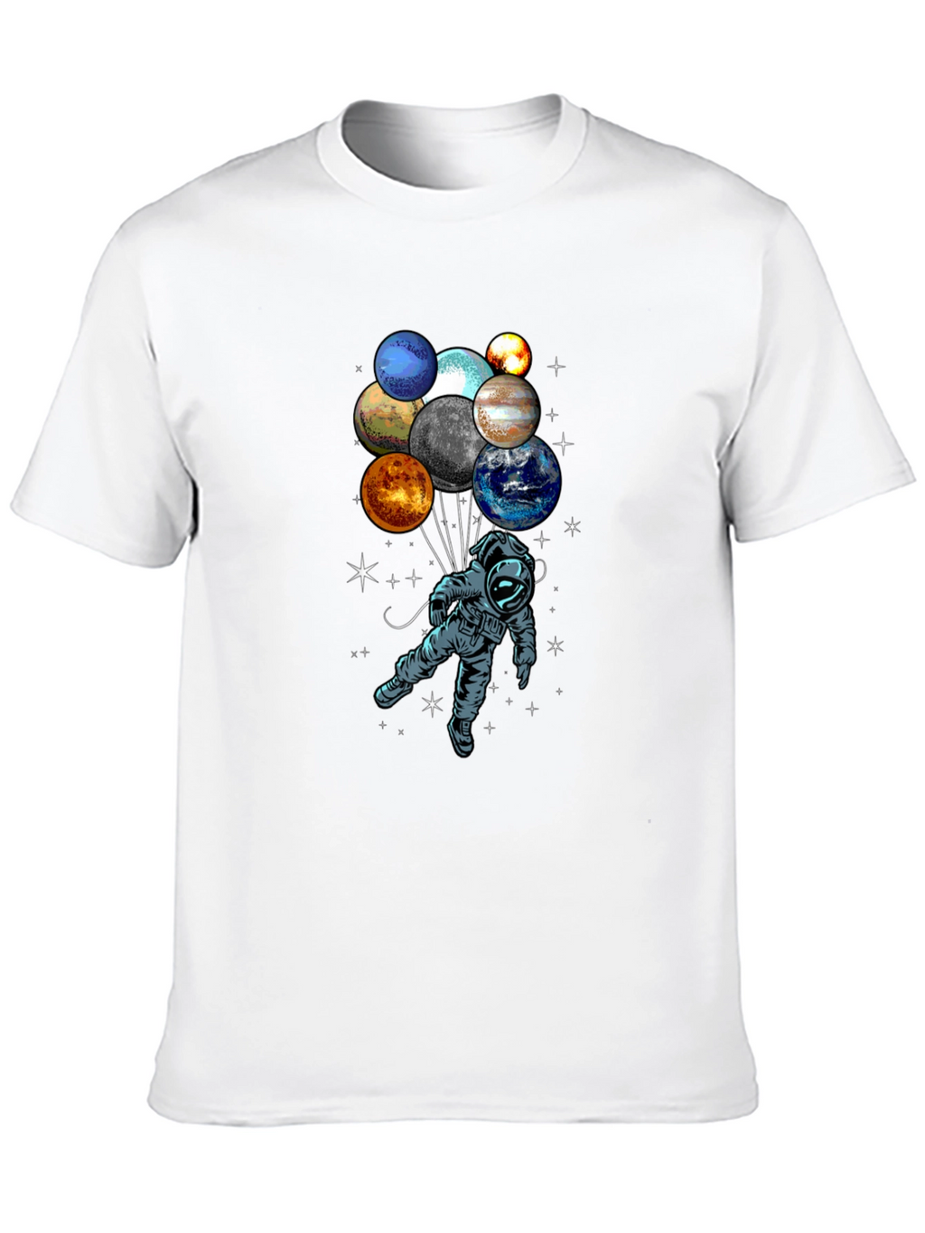 Astronaut Galaxy Planet Balloon T-Shirt