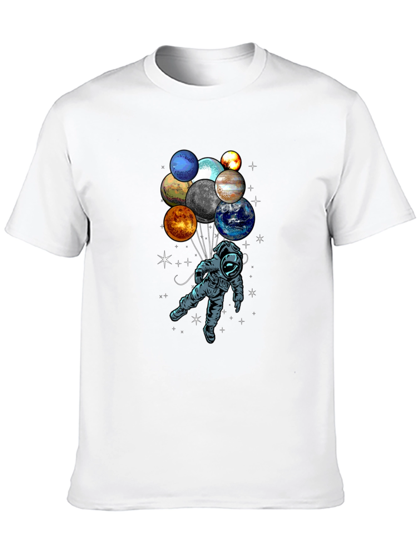Astronaut Galaxy Planet Balloon T-Shirt