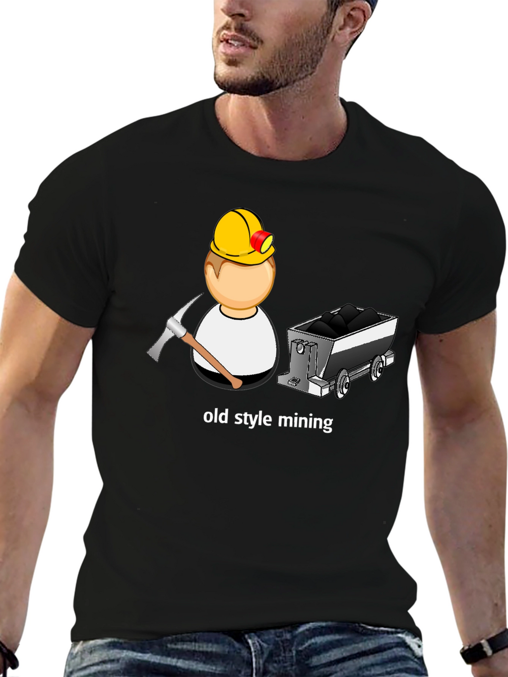 Old Style Mining Black T-Shirt