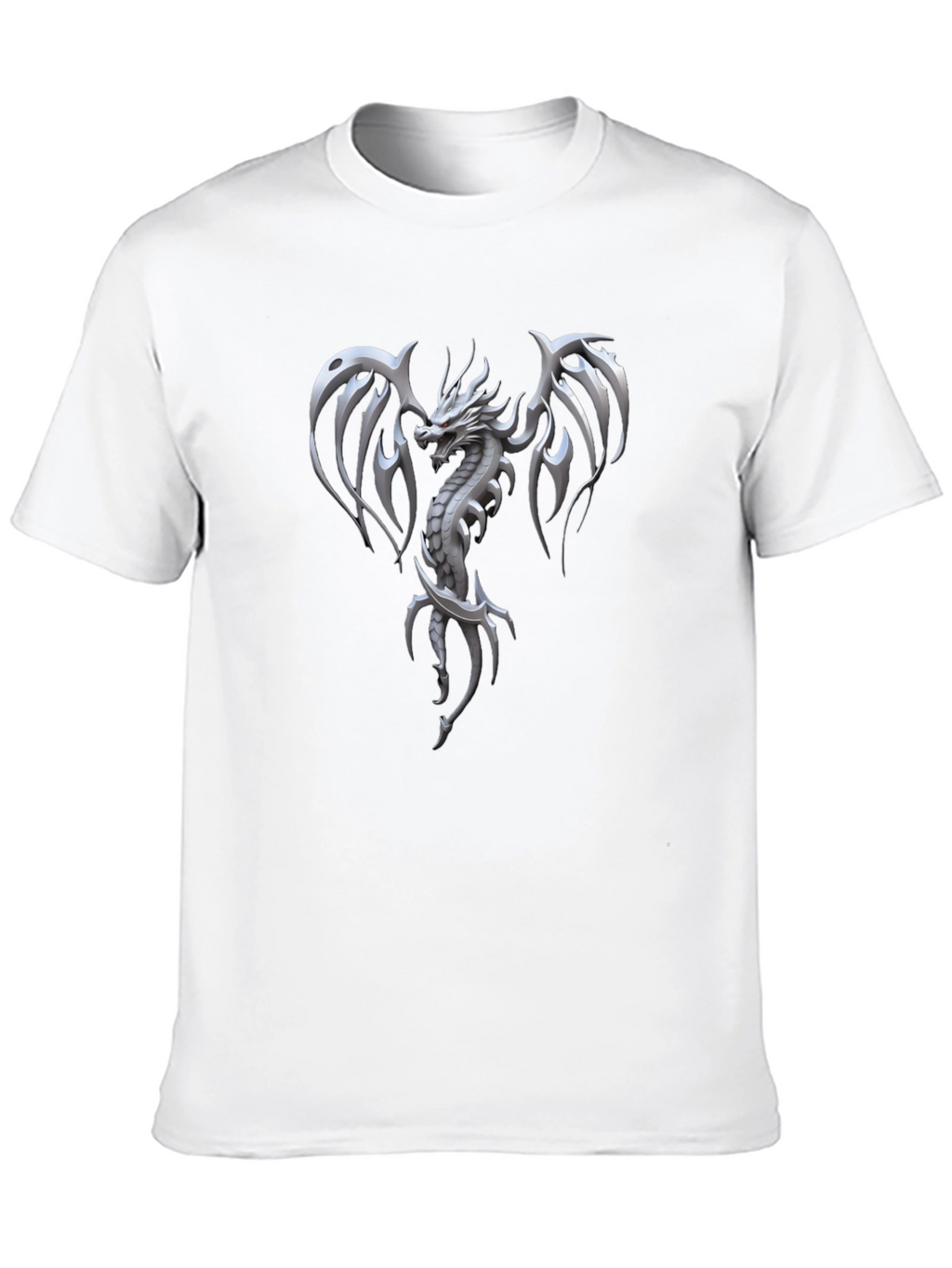 Dragon Graphic Print Mens Black T-Shirt