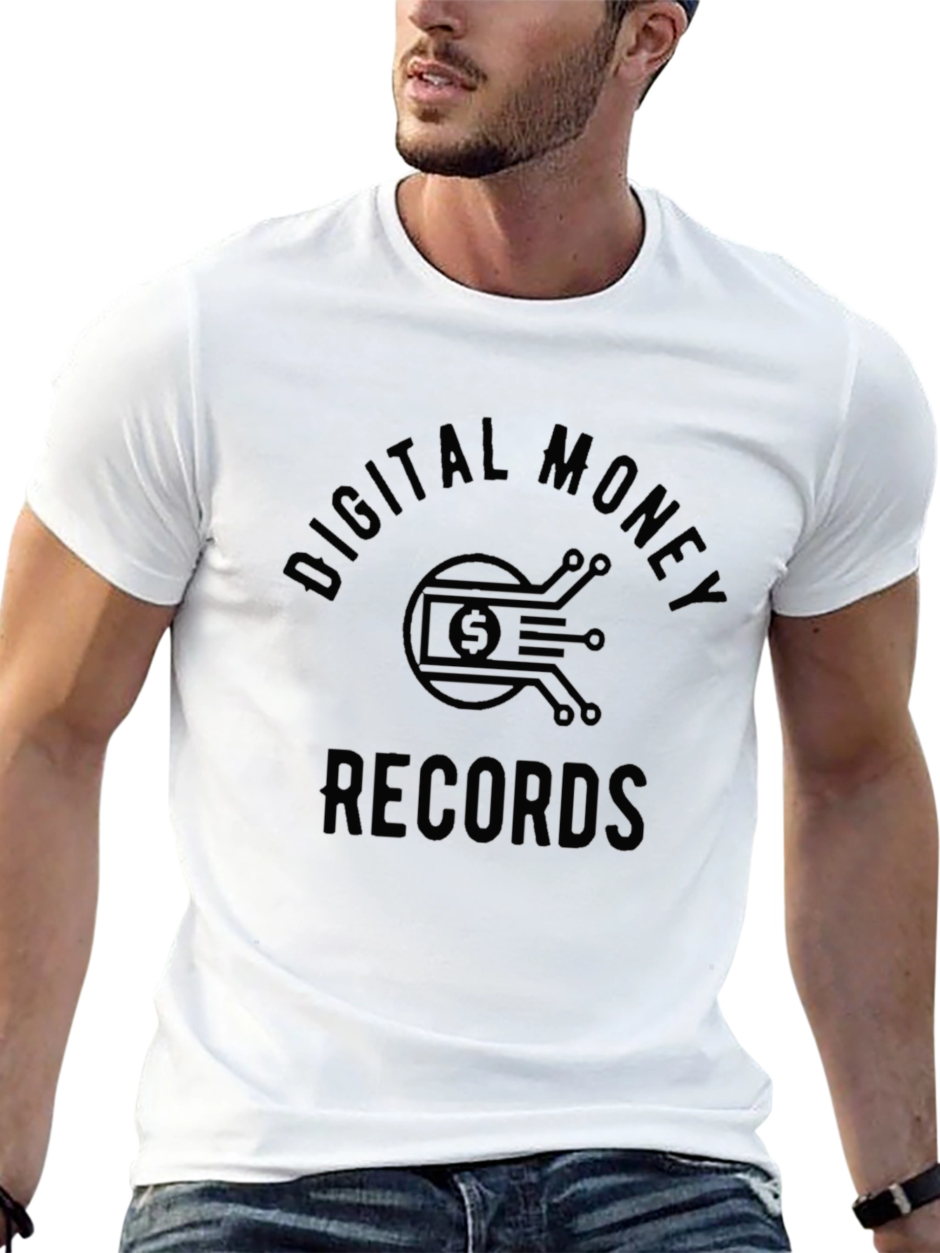 Digital Money Records Black Graphic Tee