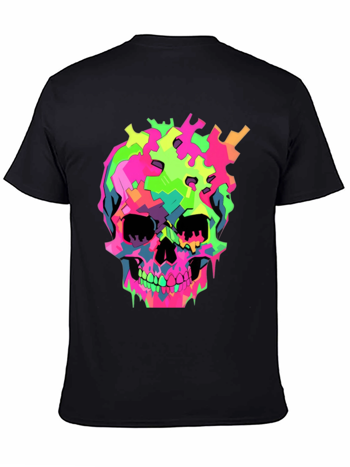 Colorful Skull Graphic T-Shirt - Bold Design