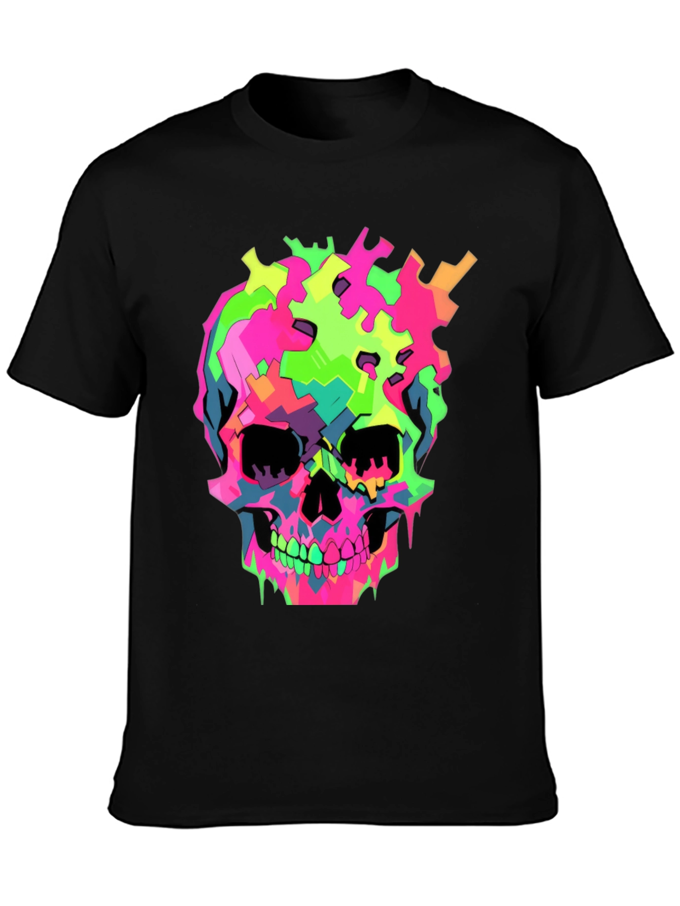 Colorful Skull Graphic T-Shirt - Bold Design