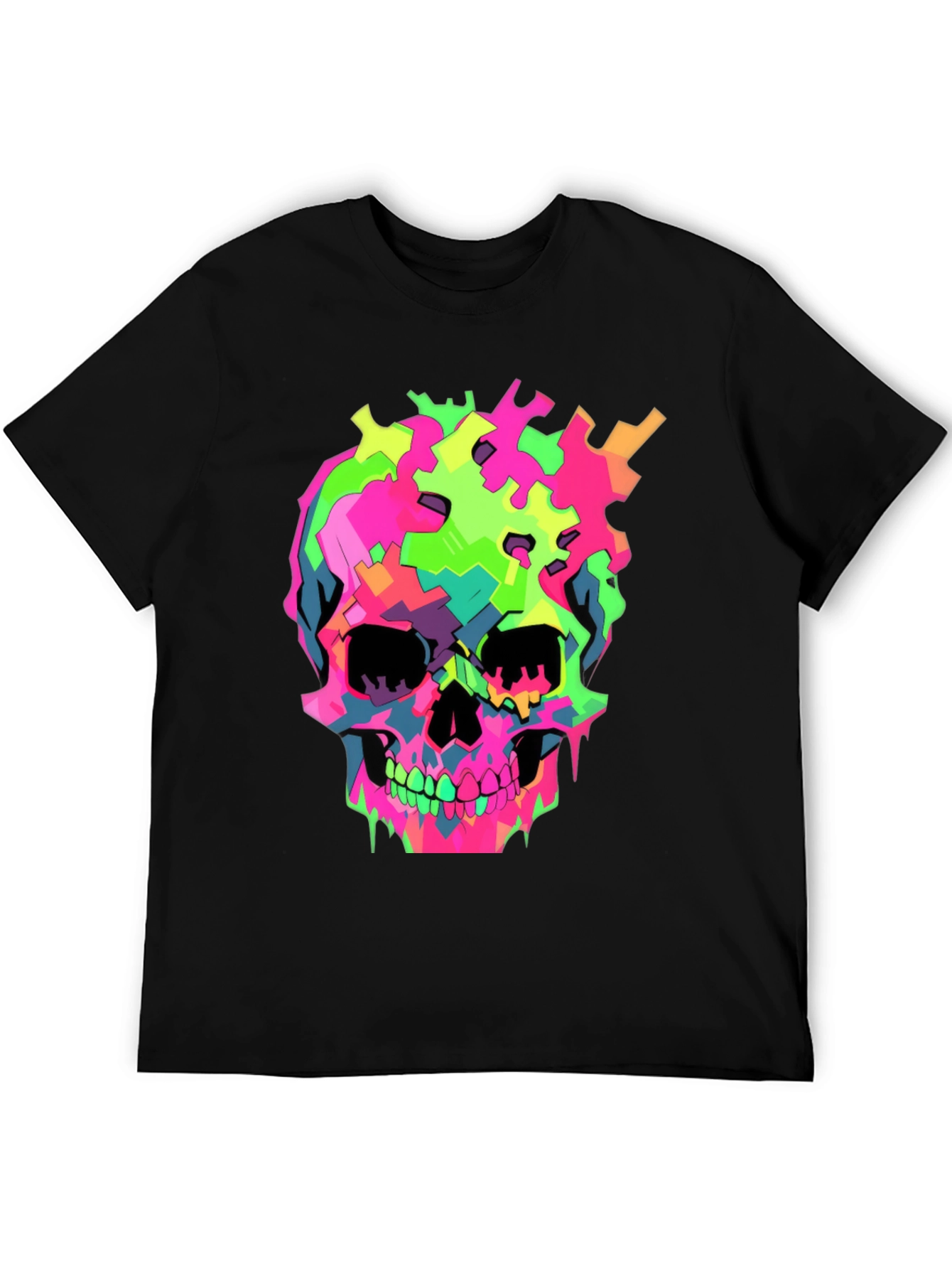 Colorful Skull Graphic T-Shirt - Bold Design