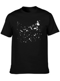 Abstract Print Black T-Shirt