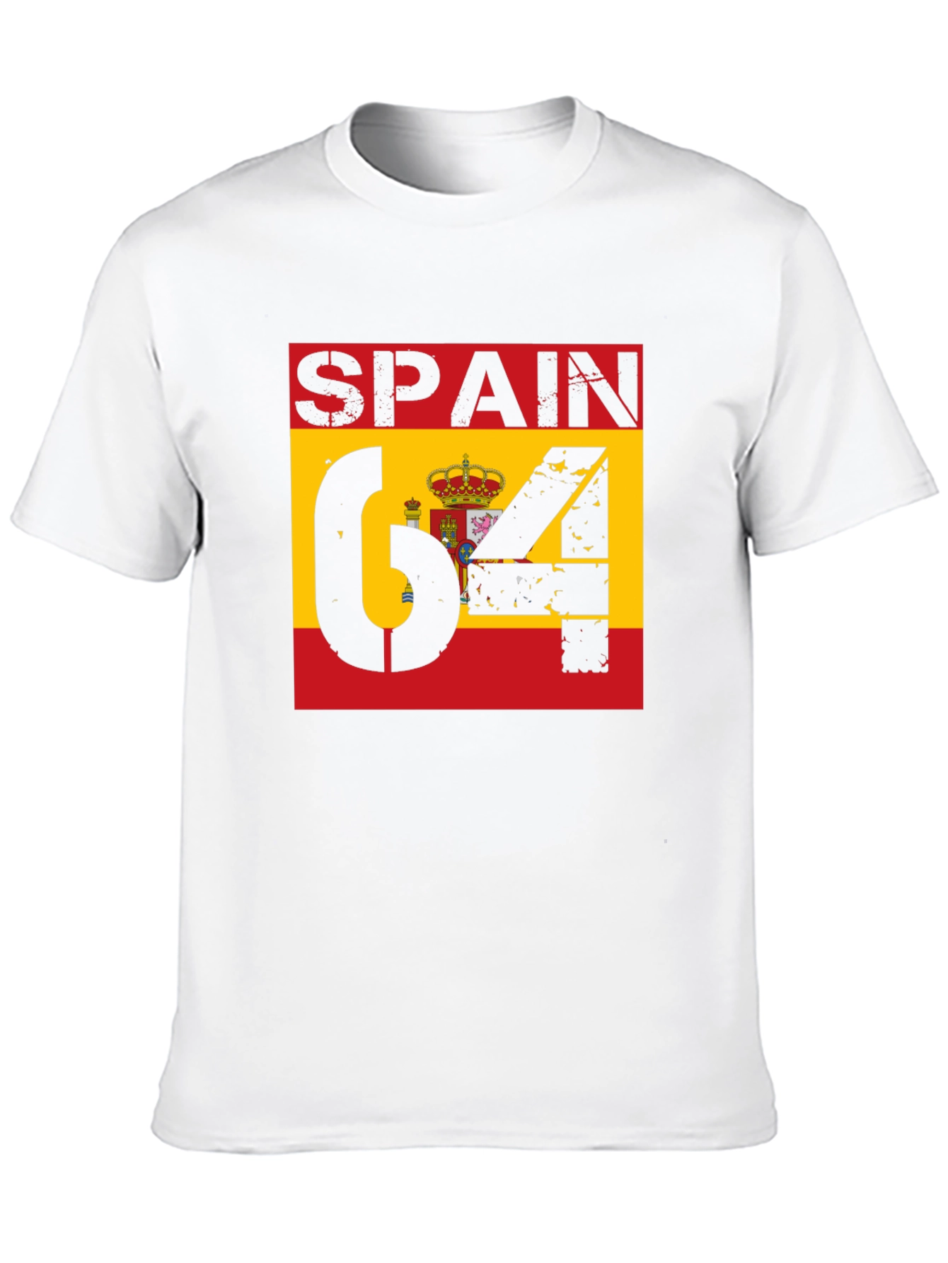 Spain Flag Graphic T-Shirt - Black