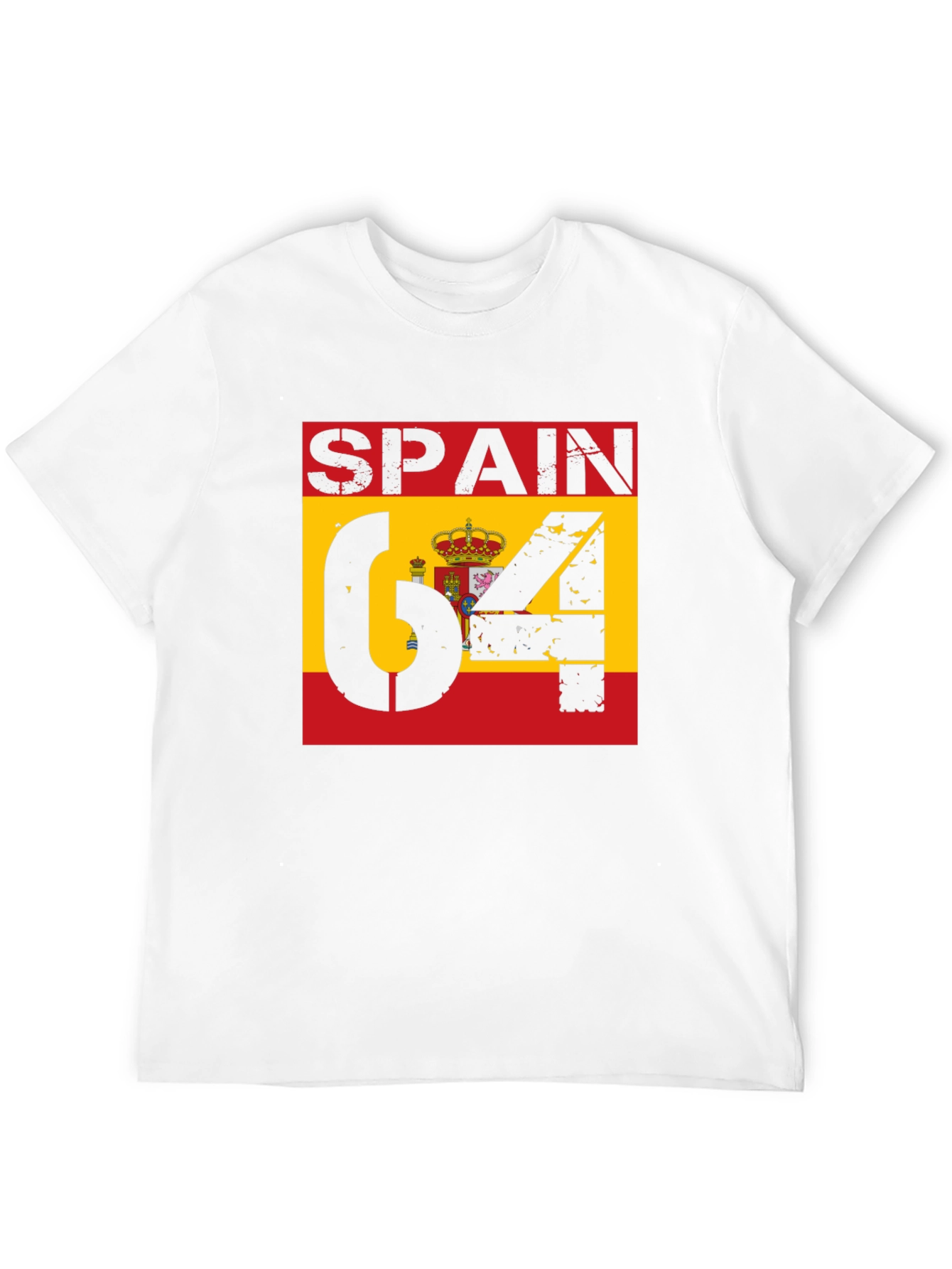 Spain Flag Graphic T-Shirt - Black