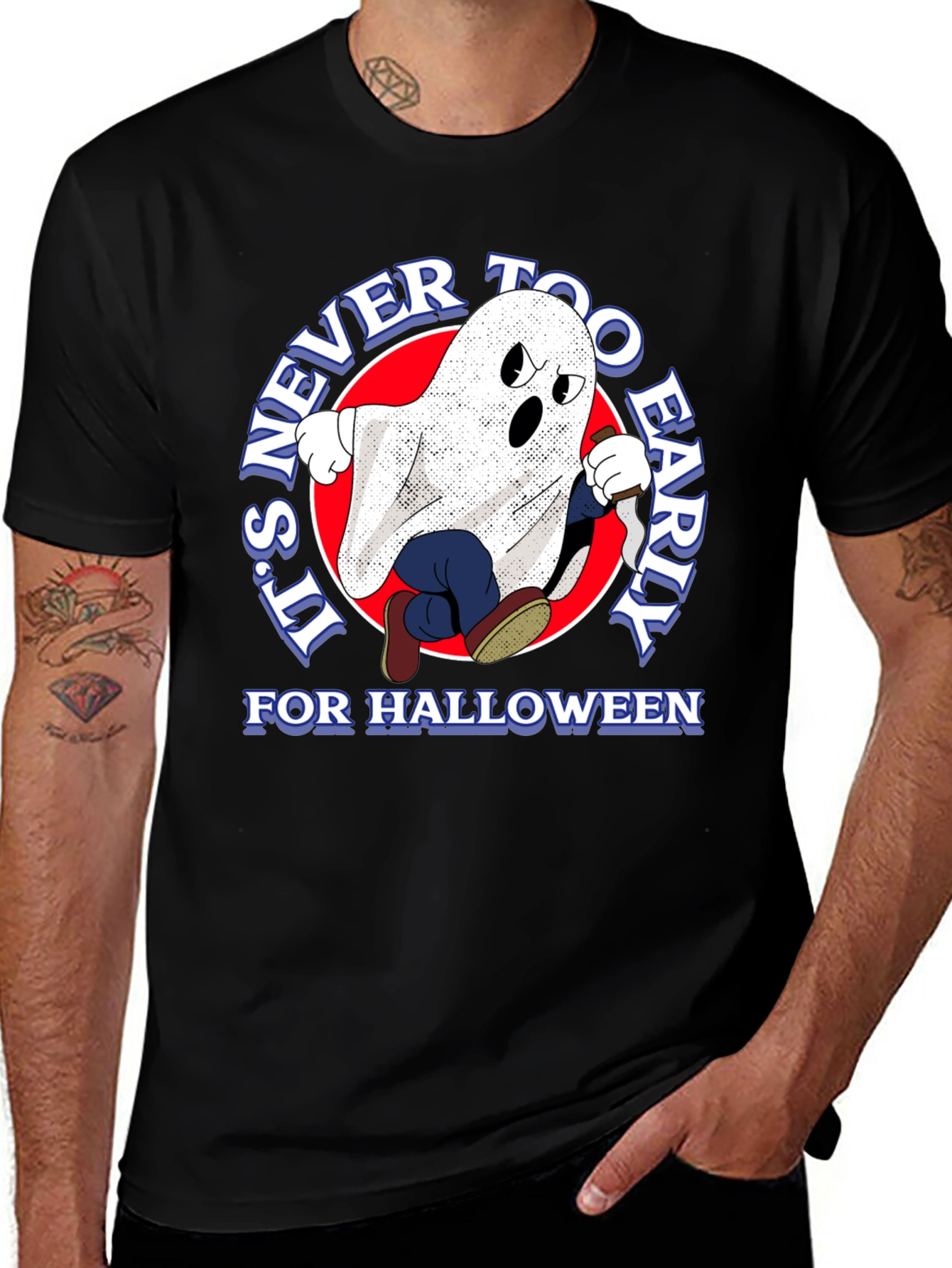 Spooky Ghost T-Shirt - Its Never Too Early Halloween Tee