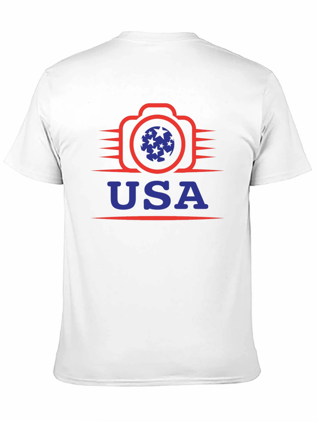 USA Camera Graphic Tee - Patriotic Style