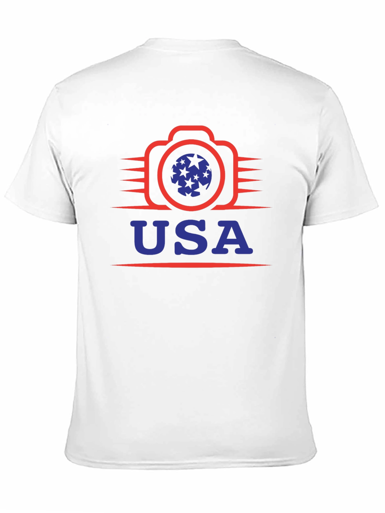 USA Camera Graphic Tee - Patriotic Style