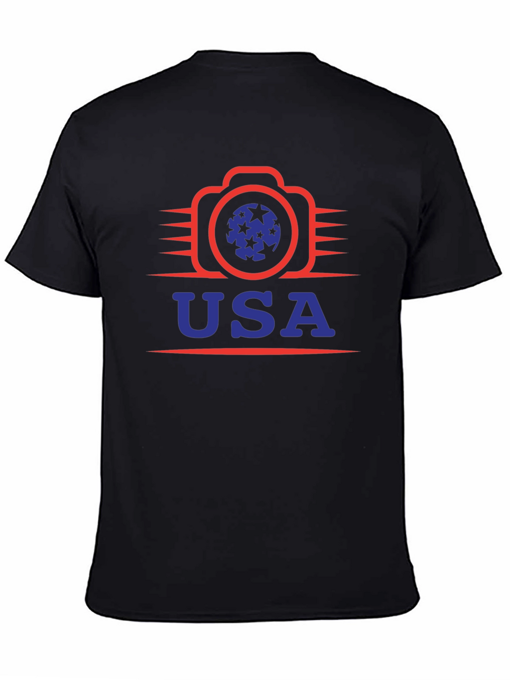 USA Camera Graphic Tee - Patriotic Style