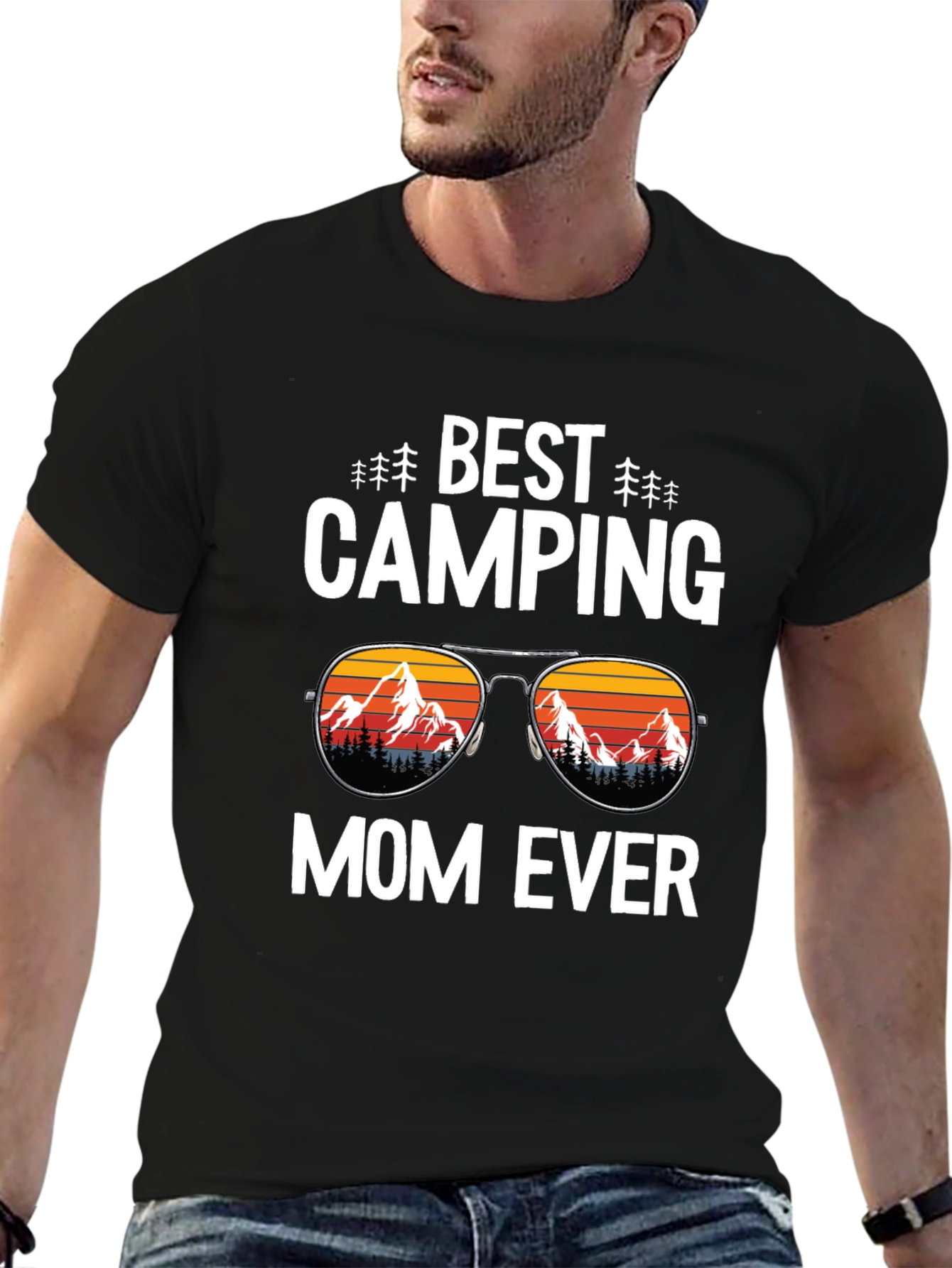 Best Camping Mom Ever T-Shirt Black