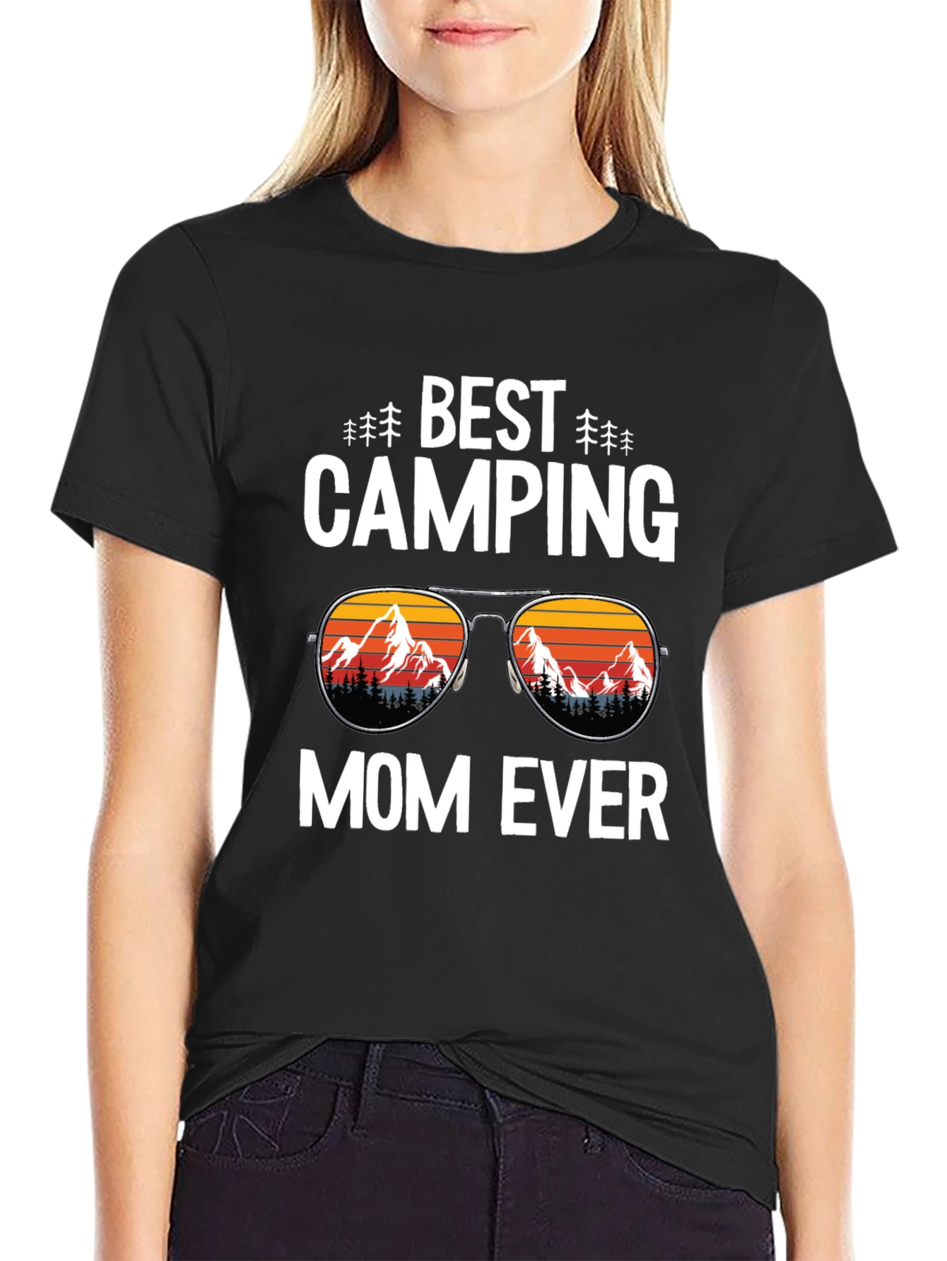 Best Camping Mom Ever T-Shirt Black