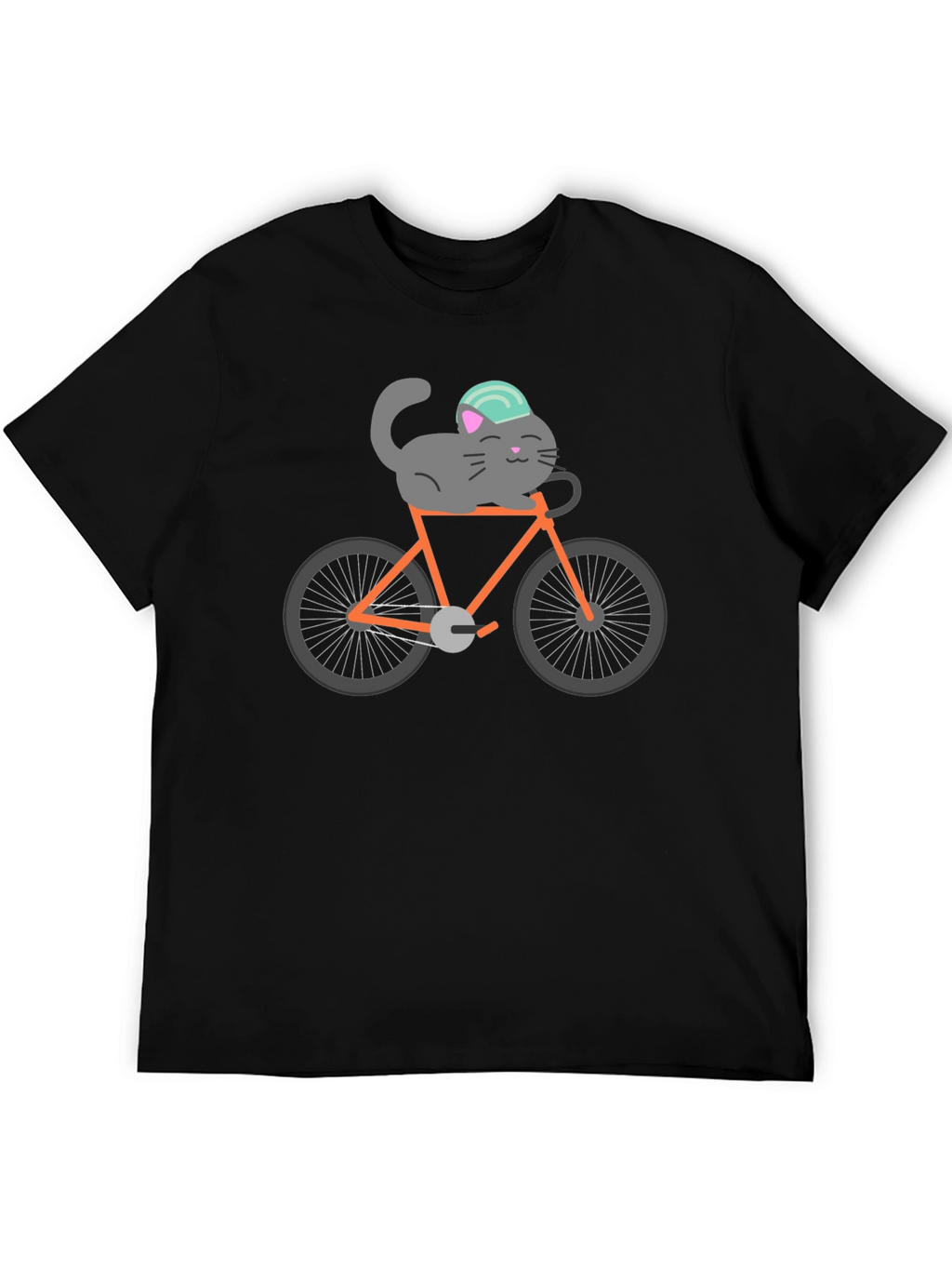 Cat on Bike Graphic Tee